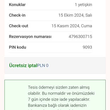 Ücretsiz İadeli Kiralamada Geri Ödeme Sorunu