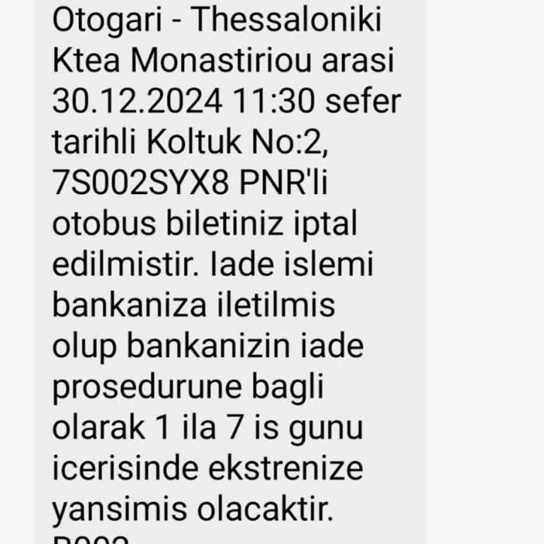 Bilet İadesi Sorunu Ve Müşteri Hizmetlerine Ulaşamama