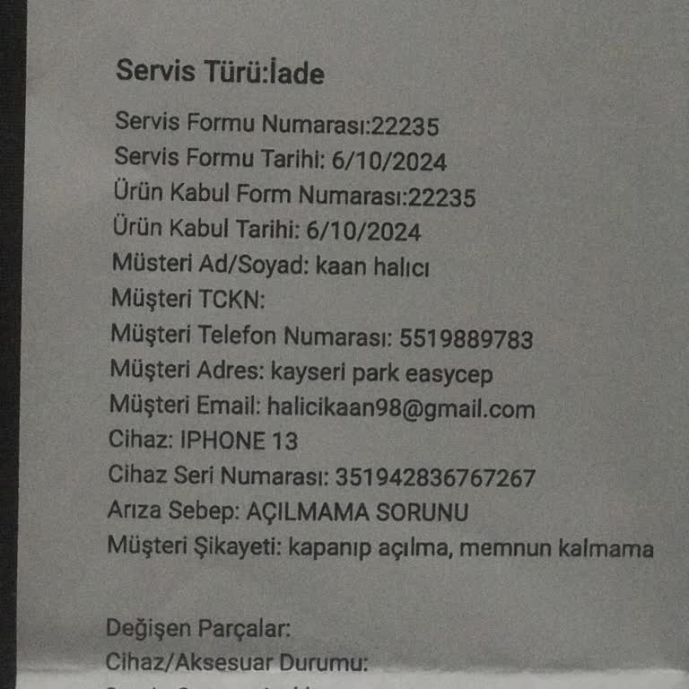 EasyCep Mağazasında iPhone 13 Sorunu Ve İade Süreci