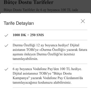 Vodafone'un Yanıltıcı Ücretsiz Durma Özelliği