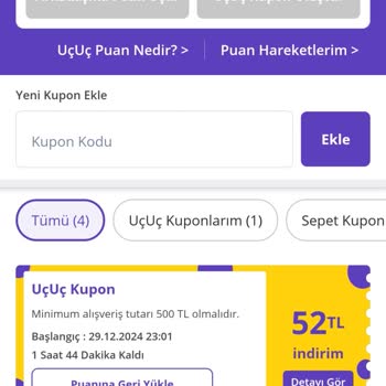 Kupon Kullanımında Erken Güncelleme Mağduriyeti