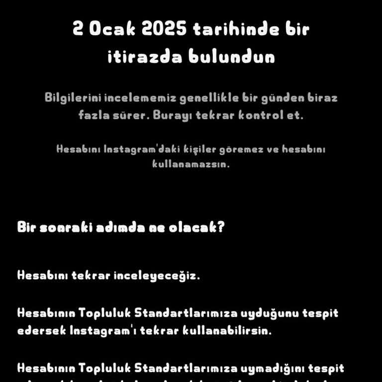 Instagram Hesaplarımın Aniden Askıya Alınması Hakkında Acil Yardım Talebi