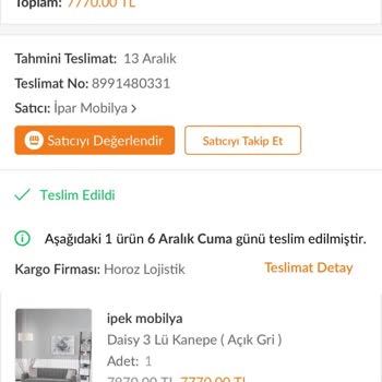 Kırık Koltuk Ve İlgisiz Müşteri Hizmeti Sorunu