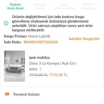 Kırık Koltuk Ve İlgisiz Müşteri Hizmeti Sorunu