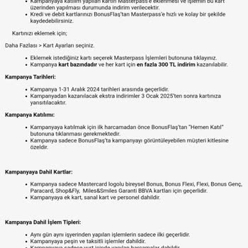 Masterpass İndirim Kampanyası Mağduriyeti