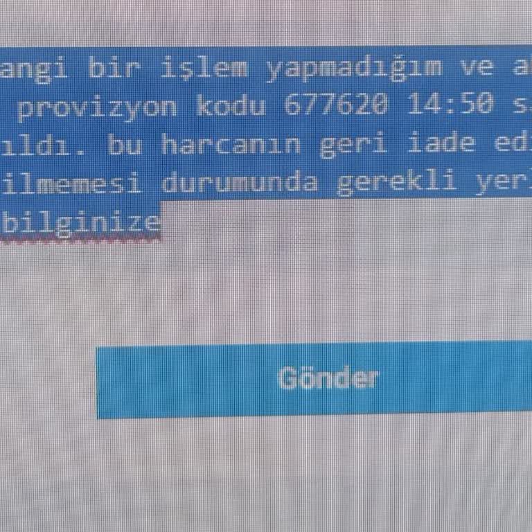 İzinsiz Para Çekimi Şikayeti