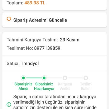 Trendyol Milla'dan Sipariş İadesi Ve Ürün Gönderimi Sorunu