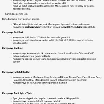 Masterpass Kampanya İndirimi Hakkında Sorun