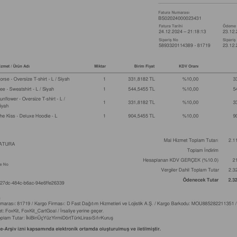 Mounte Bianca İptal Edilen Siparişin İadesi Gecikiyor