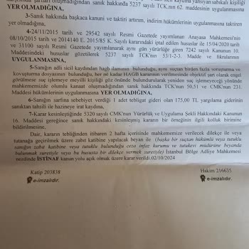 Bakırköy Adliyesi Hatalı Ceza Mağduriyeti