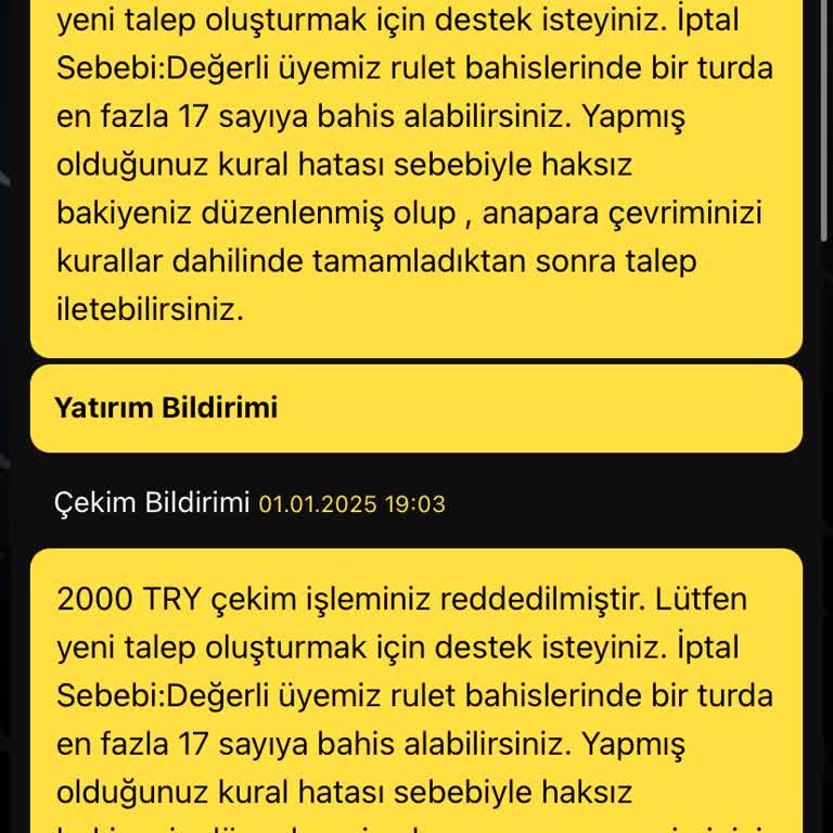 Kazançlarımın Ödenmemesi Ve Bahis Kısıtlaması