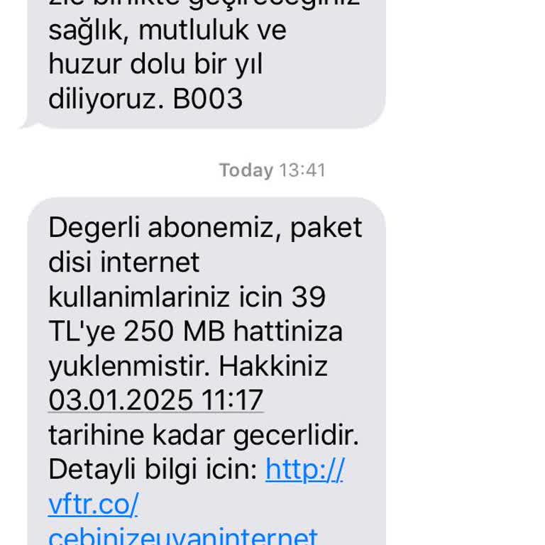 Vodafone'dan Bilgim Dışında İnternet Paketi Tanımlaması