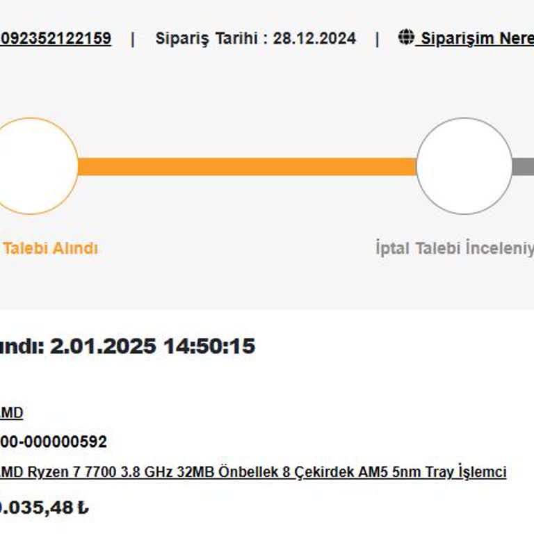 Siparişimdeki Gecikme Ve İade Süreci