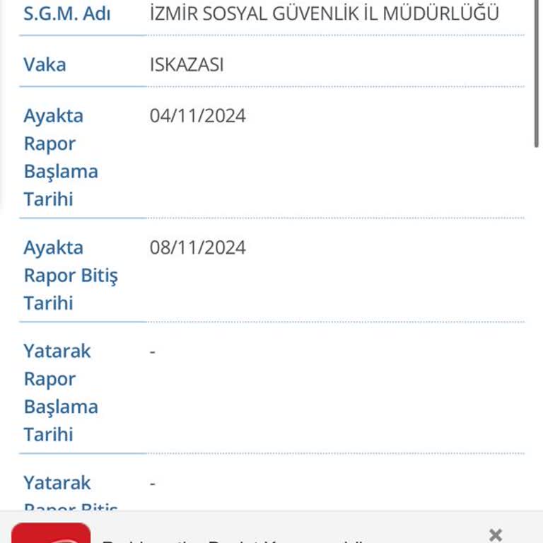 İş Kazası Raporu Ödemesi Gecikmesi