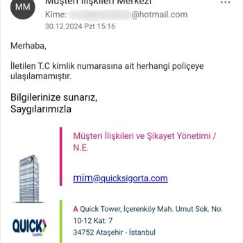 Quick Sigorta'nın Yanıltıcı Teklif Süreci Ve Müşteri Hizmetleri Sorunu
