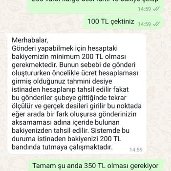 Yanlış Desi Hesaplaması Ve İlgisiz Müşteri Hizmetleri