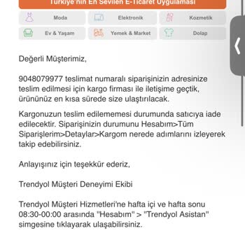 Trendyol Ve Aras Kargo Arasında Kayıp Sipariş