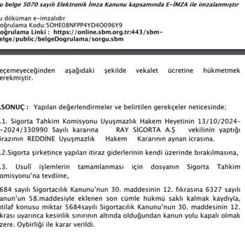 Ray Sigorta'nın Ödeme Yapmama Israrı