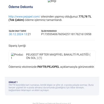 Pejopel.com Ödemesi Yapılan Sipariş Kargolanmadı