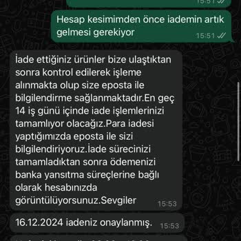 İade Ücretinin Gecikmesi Ve İletişim Sorunları