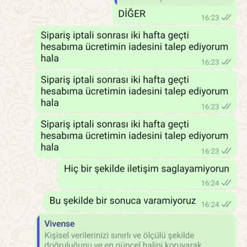 İade Sürecinde İletişim Sorunu Ve Geri Ödeme Talebi