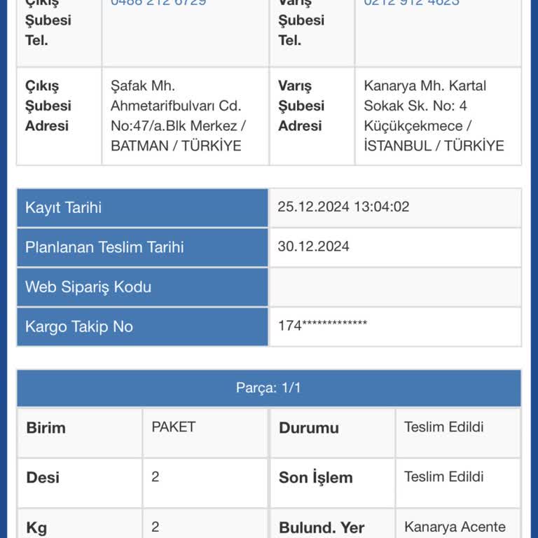 Teslim Edilmeyen Kargo Ve İlgisiz Müşteri Hizmetleri
