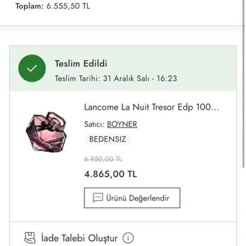 Boyner Yanlış Teslimat Bilgisi Ve İade Sorunu
