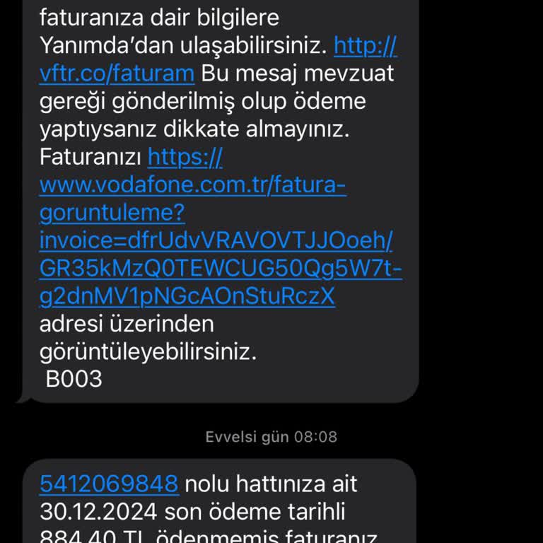 Vodafone'dan Beklenmedik Borç Mesajı Şoku