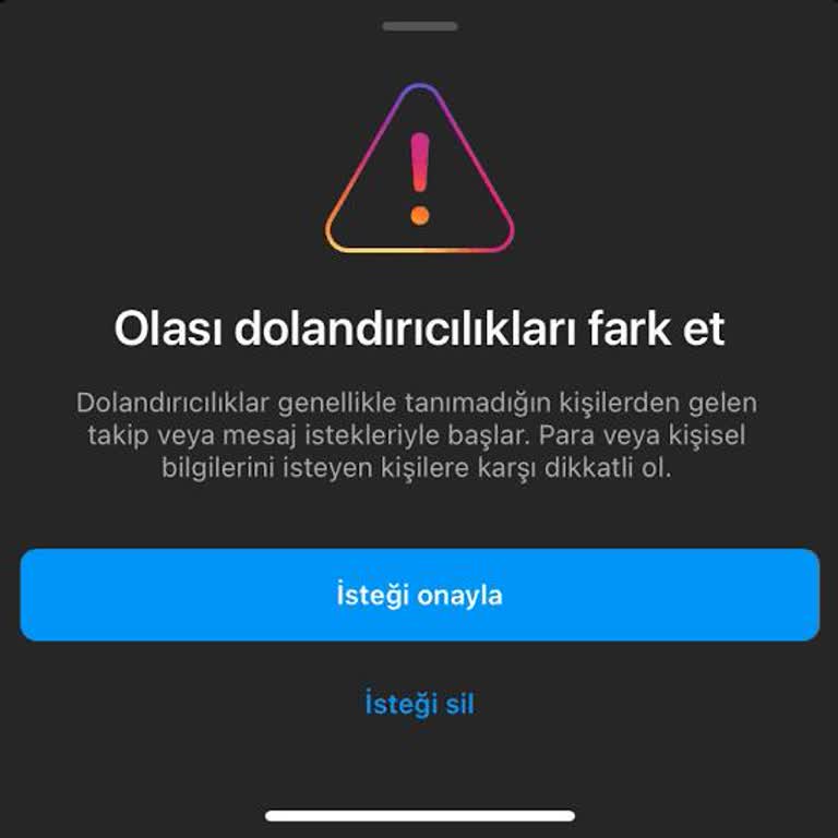 Instagram Takip İsteklerinde Gizemli Uyarılar