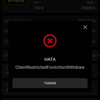 8000 TL'lik Kazancımı Çekemiyorum