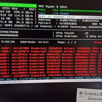 Arızalı RAM İle Sürekli Mavi Ekran Sorunu
