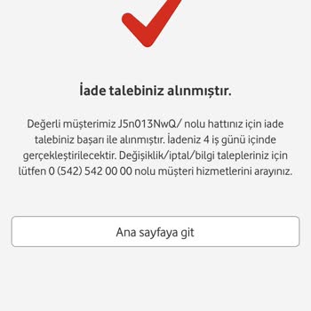 Vodafone Cihaz İadesi Mağduriyeti