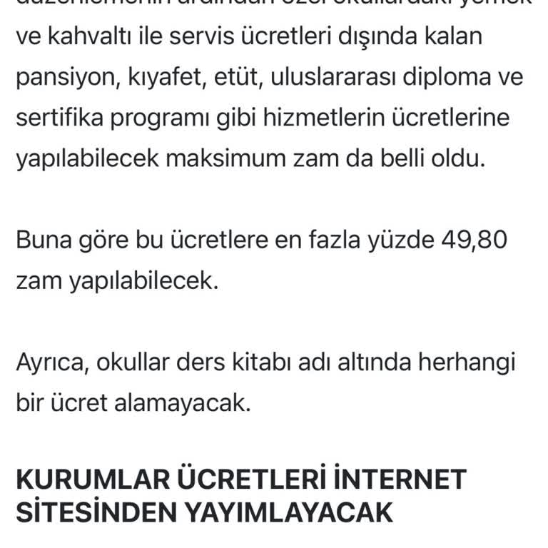 Doğa Okulları'nda Fahiş Zamlar Ve Belirsizlik