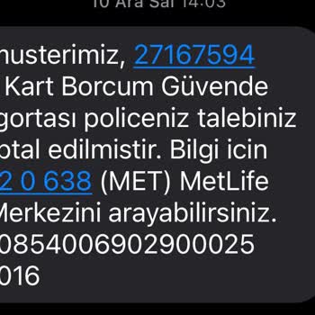 Yanıltıcı Sigorta Teklifi İle Mağduriyet Yaşıyorum