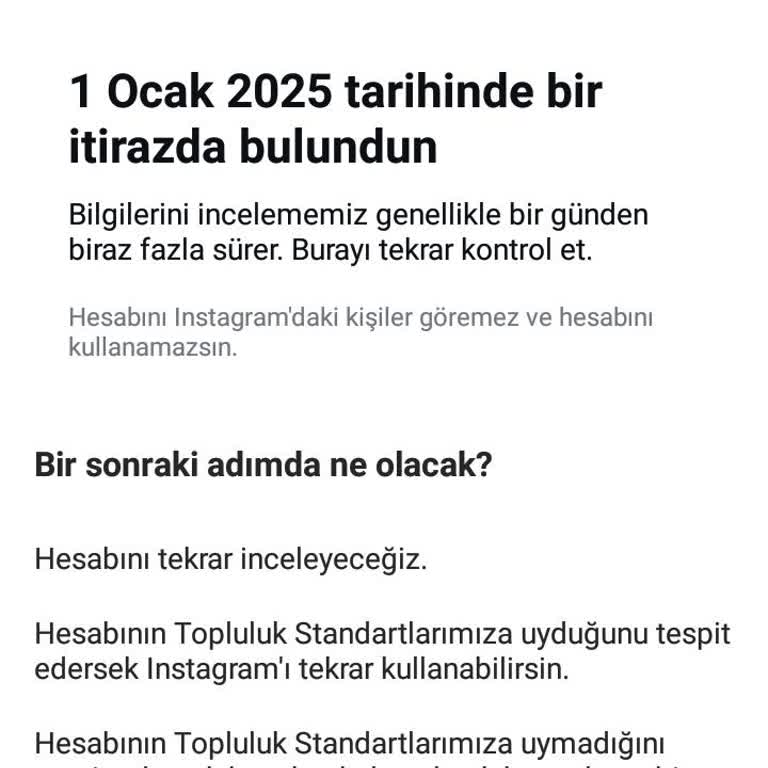 Sebepsiz Kapatılan Instagram Hesabım İçin Çözüm Bekliyorum