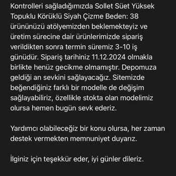 Teslimat Sürecinde Yaşanan Gecikmeler