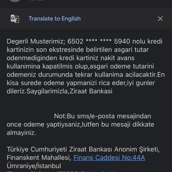 Ziraat Bankası'ndan Gelen Sahte Mailler Hakkında Şikayet