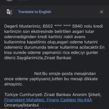 Ziraat Bankası'ndan Gelen Sahte Mailler Hakkında Şikayet