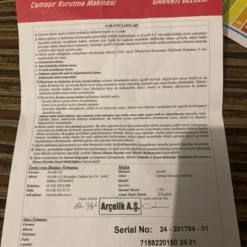 Kurutma Makinesi Sorunlarıyla Başım Dertte