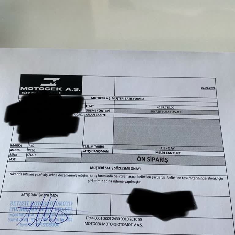 RKS R250 Motor Teslimatında Yaşanan Gecikme Ve İletişim Sorunları