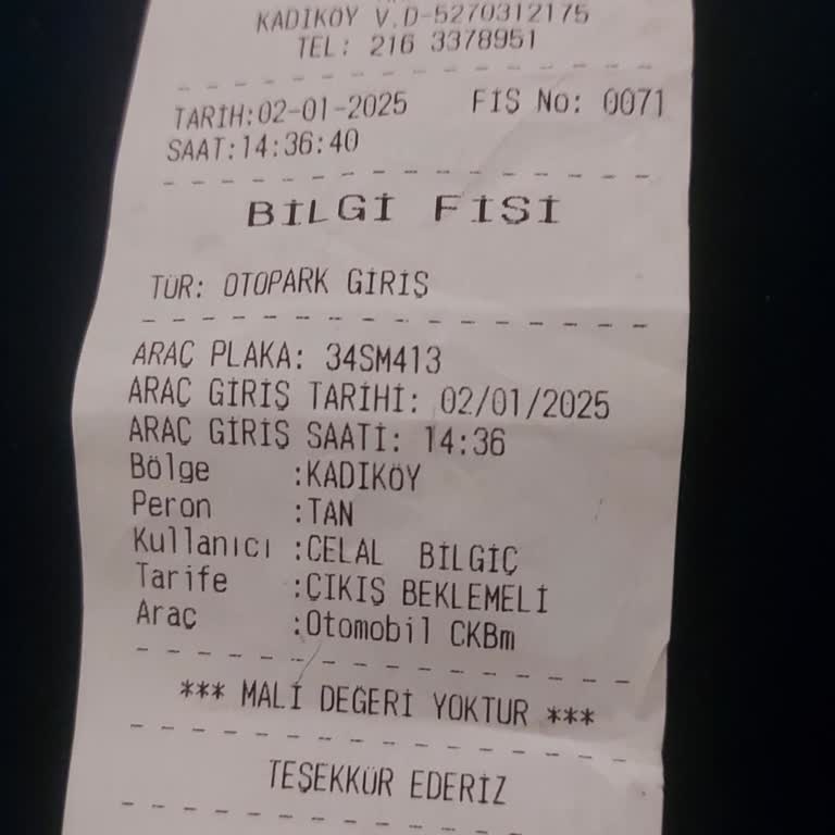 İspark'ta Belirsiz Ücret Ve Bilgi Fişi Sorunu