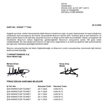 Bilgim Dışında Yapılan İşlemler Ve İlgisiz Müşteri Hizmetleri