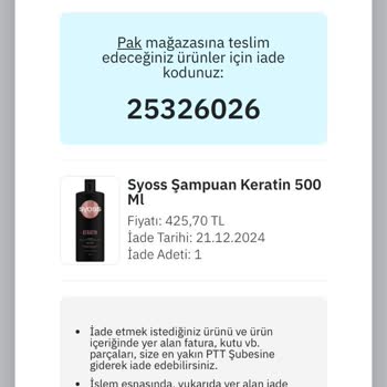 Syoss Şampuan İadesinde Kaşıntı Ve Kepek Sorunu