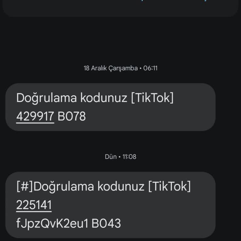 TikTok'tan Gelen Doğrulama Kodu Gizlilik İhlali Mi