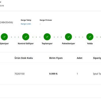 Yanlış Çekim Sonrası İptal Edilen Ürünün Nakliyesi Sorunu