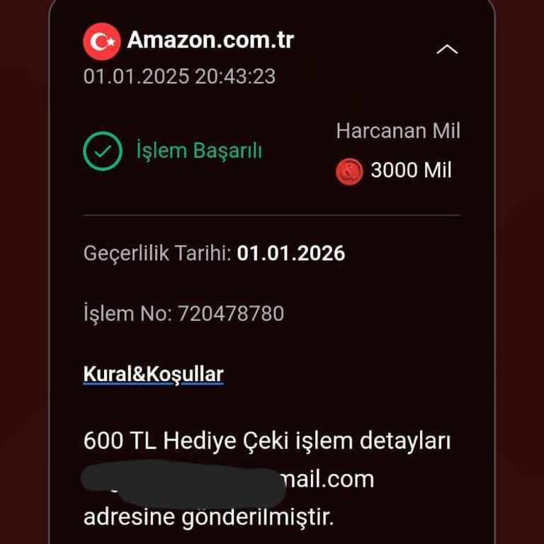 Türk Hava Yolları Mil Dönüşümü Sorunu: Amazon Gift Card Pin Kodu Eksikliği
