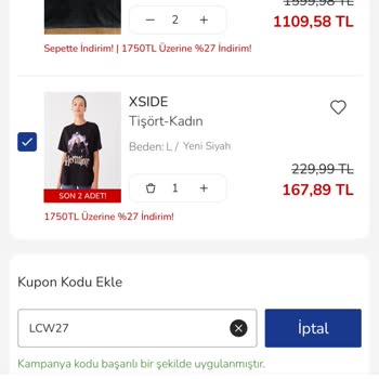 LCW Online Alışverişinde İndirim Sorunu