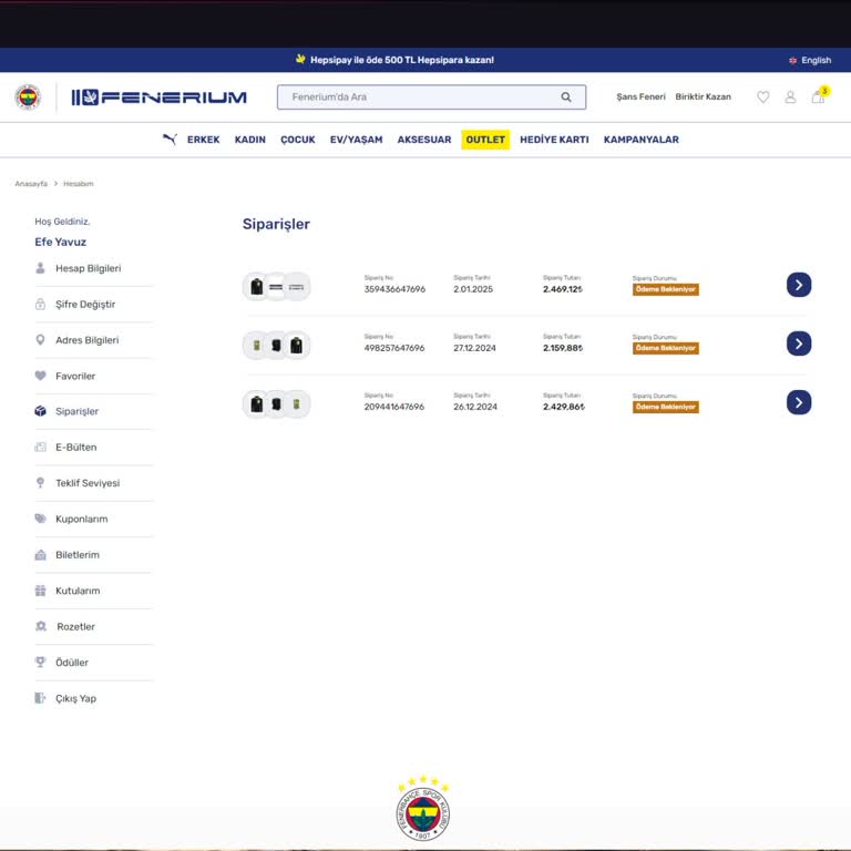 Fenerium'da Hediye Kartı Ve Kupon Kodu Sorunu