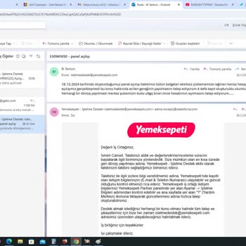 Yemek Sepeti Başvurumuzun Gecikmesi Ve İletişimsizlik Sorunu