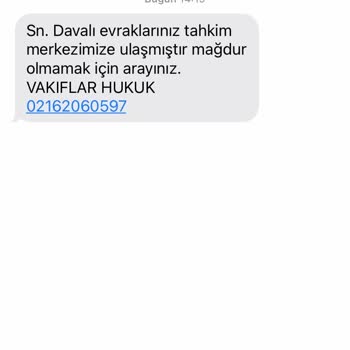 Sahte Hukuk Bürosu Mesajlarıyla Rahatsızlık